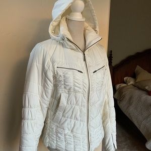 Prana White Puffer Jacket